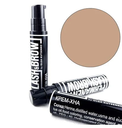 Крем-хна для брів Permanent Lash&Brow, коричневий, 10 мл