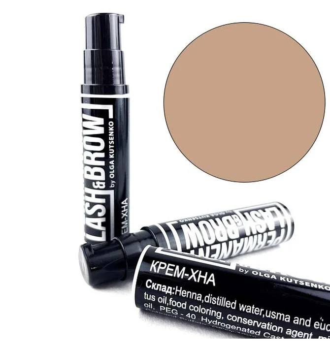 Крем-хна для брів Permanent Lash&Brow, коричневий, 10 мл