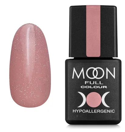 Гель-лак Moon Full Opal Color Gel Polish #505, бежево-бузковий з різнобарвним шиммером, 8 мл