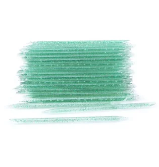 Orange Wood Sticks, with glitter, green, 100 pcs