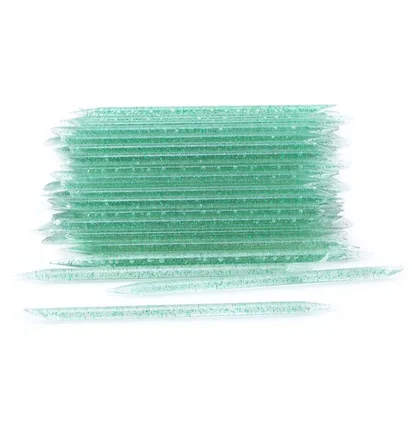 Orange Wood Sticks, with glitter, green, 100 pcs