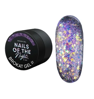 Дизайн-гель для нігтів Nails Of The Day Brokat Gel #01, 5 мл