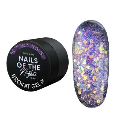 Дизайн-гель для нігтів Nails Of The Day Brokat Gel #01, 5 мл