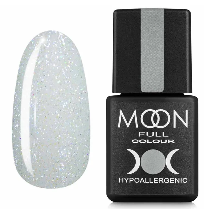 Гель-лак Moon Full Opal Color Gel Polish #508, напівпрозорий з дрібним різнобарвним шиммером, 8 мл