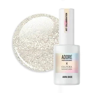 База-хамелеон із шиммером для нігтів Adore Professional Aura Base №01, золотисто-жовта, 8 мл