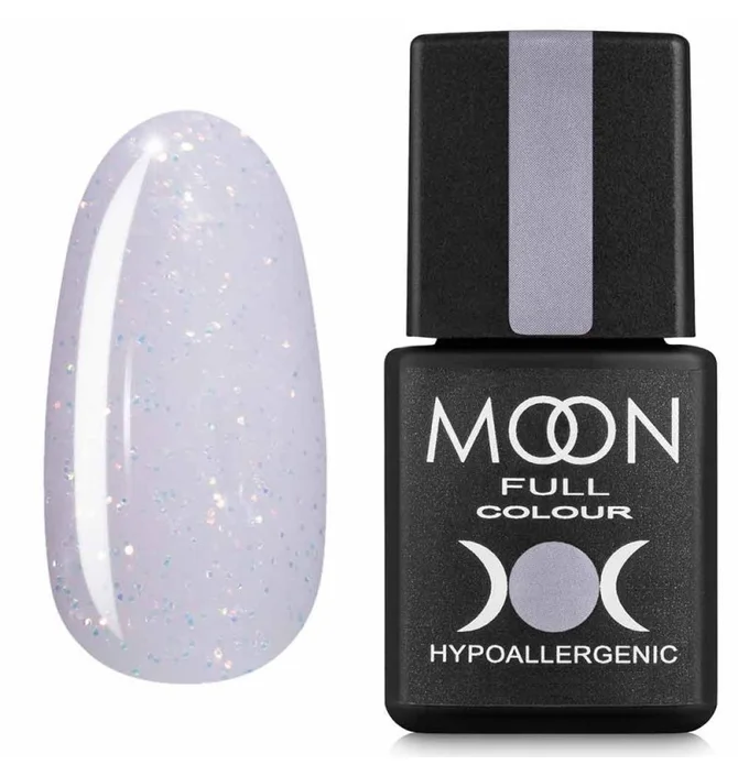 Гель-лак Moon Full Opal Color Gel Polish #510, з дрібним різнобарвним шиммером, 8 мл