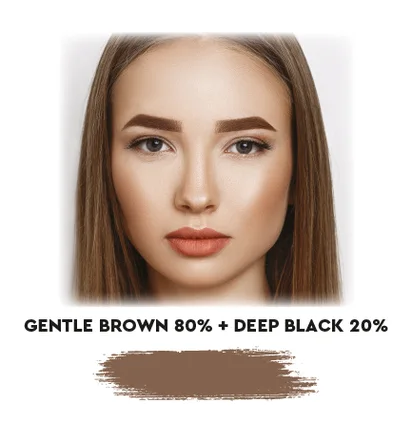 Фарба для брів Okis, в саше, без окислювача, Gentle Brown, 5 мл