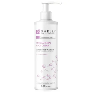 Крем для ніг Shelly For Professionals антибактеріальний з іонами срібла, екстрактом зеленого чаю та ментолом, 500 мл