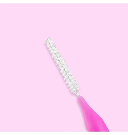 Щіточка для брів і вій Baby Brush, рожева, 0.6 мм, 1 шт