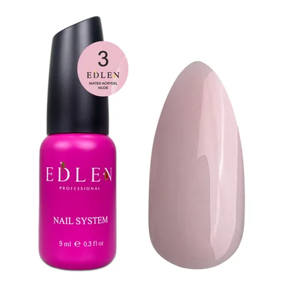 Акрил-гель для нігтів Edlen Water Acrygel Nude #03, 9 мл