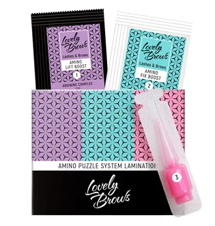 Система ламінування брів та вій Lovely Brows Amino Puzzle System, в саше