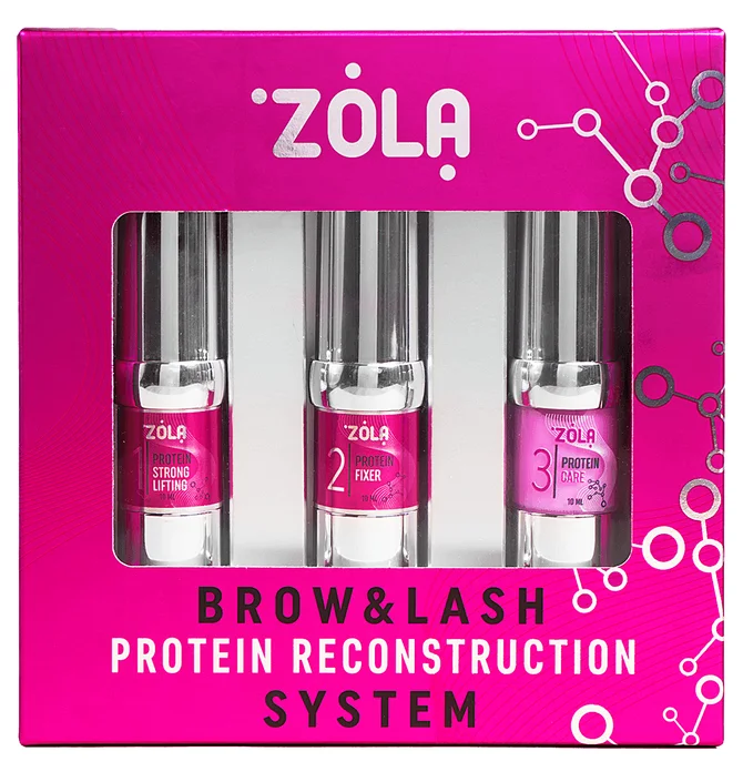 Набір для ламінування вій та брів ZOLA Protein Reconstruction System, 3×10 мл
