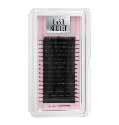 Вії для нарощування Lash Secret, вигин M, товщина 0.10, довжина mix 6-13 мм, 16 ліній