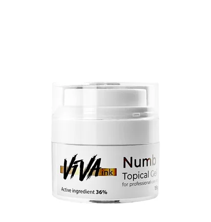 Анестезирующий гель Viva Ink Numb, для татуажа и микроблейдинга, 15 г