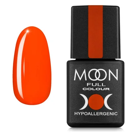 Гель-лак Moon Full Neon #707, морковно-коралловый, 8 мл