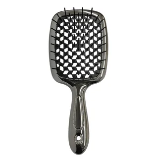 Hairbrush Hollow Comb, black center, graphite handle