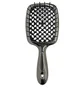 Hairbrush Hollow Comb, black center, graphite handle