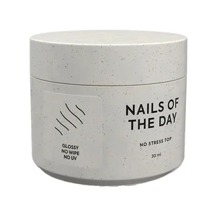 Топ без липкого шару без УФ-фільтрів Nails Of The Day No Stress Top No Wipe, 30 мл