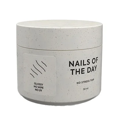 Топ без липкого шару без УФ-фільтрів Nails Of The Day No Stress Top No Wipe, 30 мл