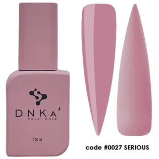 Камуфлююча база для нігтів DNKa' Cover Rubber Base French #0027 Serious, 12 мл