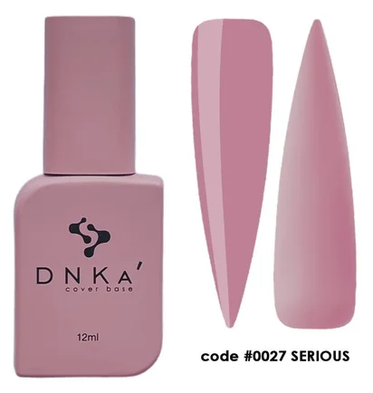 Камуфлирующая база для ногтей DNKa' Cover Rubber Base French #0027 Serious, 12 мл
