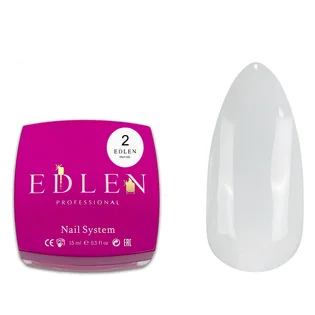 Полігель для нарощування нігтів Edlen Poly Gel #02, 15 мл