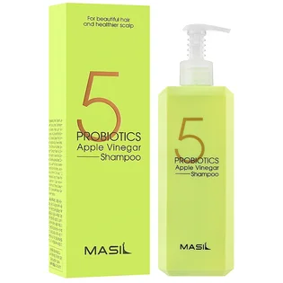 М'який безсульфатний шампунь Masil 5 Probiotics Apple Vinegar Shampoo з пробіотиками та яблучним оцтом, 500 мл