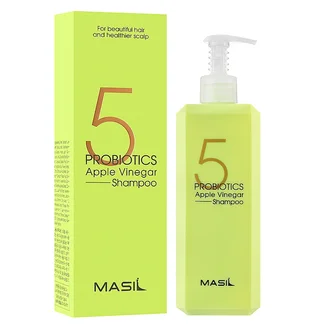 М'який безсульфатний шампунь Masil 5 Probiotics Apple Vinegar Shampoo з пробіотиками та яблучним оцтом, 500 мл