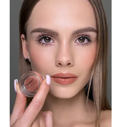 3-in-1 Lipstick-Blush-Eyeshadow Unico Multi Tasker Makeup, Sunset, 5 g