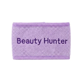 Махрова пов'язка для волосся на липучці Beauty Hunter, фіолетова 
