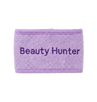 Махрова пов'язка для волосся на липучці Beauty Hunter, фіолетова 