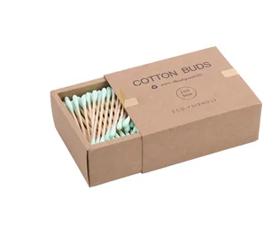Ватні палички Biodegradable Cotton Buds, зелені, 200 шт