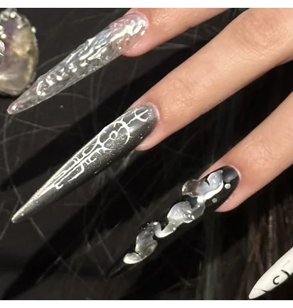 Набір типс для нарощування нігтів Adore Professional SPLETNIца XXL Gel Tips Stiletto, 240 шт