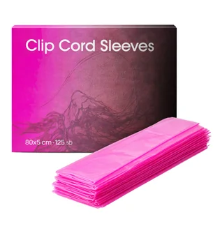 Бар'єрний захист для кліп-корду Clip Cord Sleeves, рожевий, 80×5 см, 125 шт
