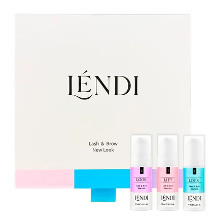 Набір засобів для ламінування вій та брів Lendi Lash&Brow New Look, 3×10 мл