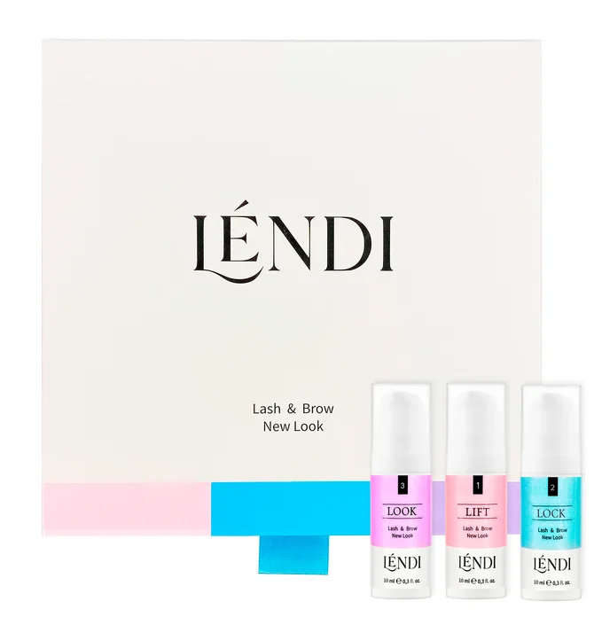 Набір засобів для ламінування вій та брів Lendi Lash&Brow New Look, 3×10 мл