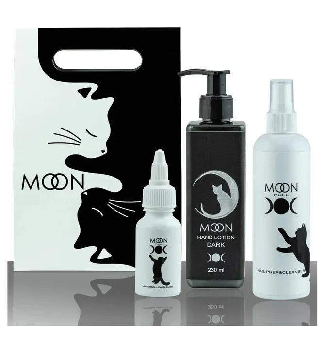 Лімітований набір Moon Full для догляду за руками #2: Prep & Cleanser 3-в-1 150 мл, лосьйон для рук Dark Moon 230 мл, рідке лезо Universal Liquid Blade 30 мл