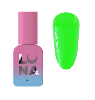 Світний у темряві топ для гель-лаку Luna Moon Top Shine Dark Green, 13 мл