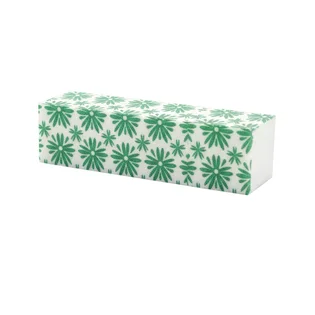 Nail Buffer, with green flower print