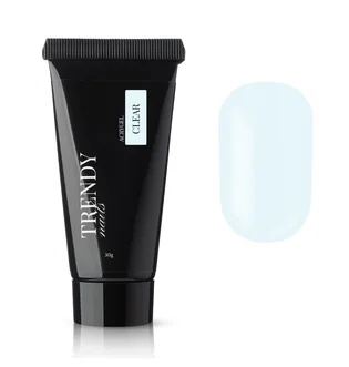 Акригель для нарощування нігтів Trendy Nails, Clear, HEMA/TPO free, 30 г