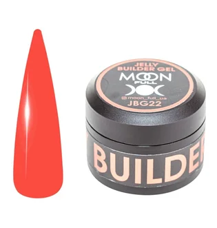 Żel-galaretka do przedłużania paznokci Moon Full Builder #22, czerwony półprzezroczysty, 30 ml