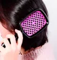 Гребінець для волосся Hollow Comb, малинова середина, чорна ручка
