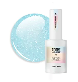 База-хамелеон з шиммером для нігтів Adore Professional Aura Base №07, ніжно-блакитна, 8 мл