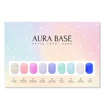 База-хамелеон з шиммером для нігтів Adore Professional Aura Base №08, рожево-блакитна, 8 мл