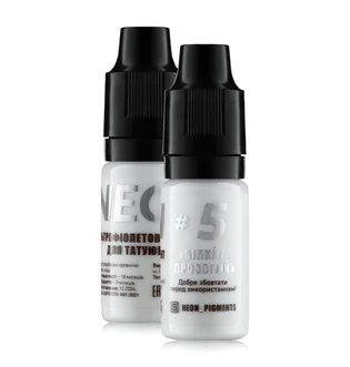 Neon Tattoo Pigment The Mineral, White/Transparent #5, 11 ml