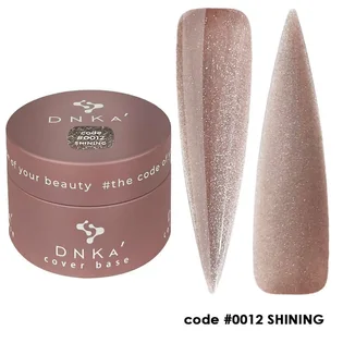 Камуфлююча база для нігтів з шиммером DNKa' Cover Rubber Base French #0012 Shining, 30 мл