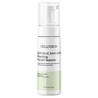 Пінка для вмивання HollySkin Glycolic AHA Acid Foaming Facial Cleanser, 150 мл