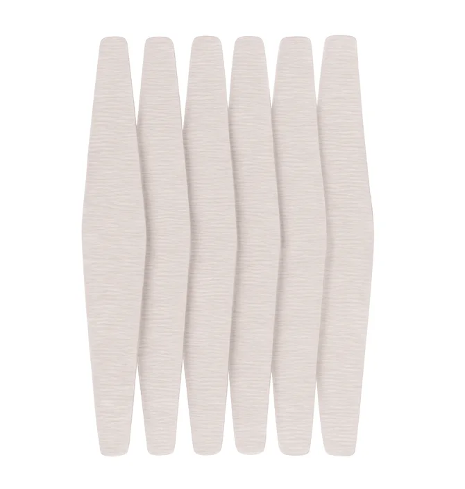 Adhesive Abrasive Nail File Refill, for diamond-shaped base, 178×30 mm, 240 grit, grey, 50 pcs