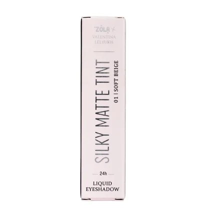 Жидкие тени для век ZOLA x Valentina Lelyukh Silky Matte Tint, Soft Beige #01