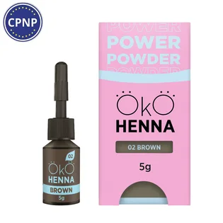 Хна для брів OKO Lash&Brow Power Powder, #02 Brown, 5 г